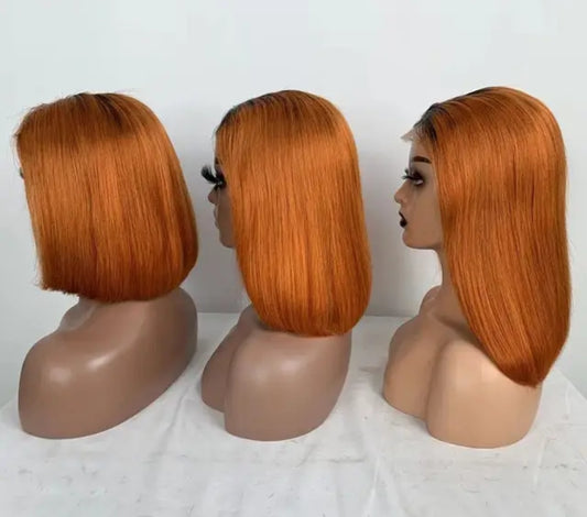 10" Ginger Bob wig