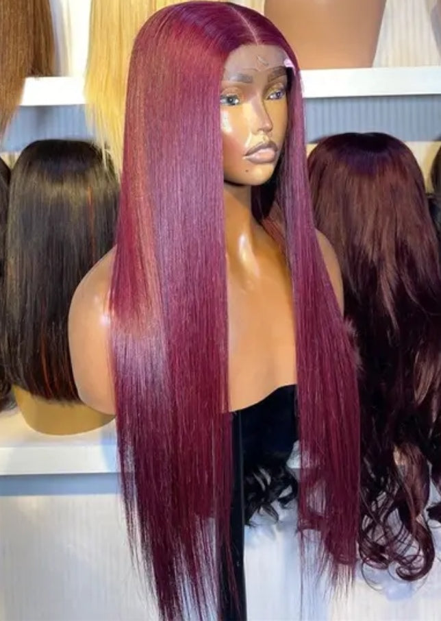 18" 99j color T lace wig