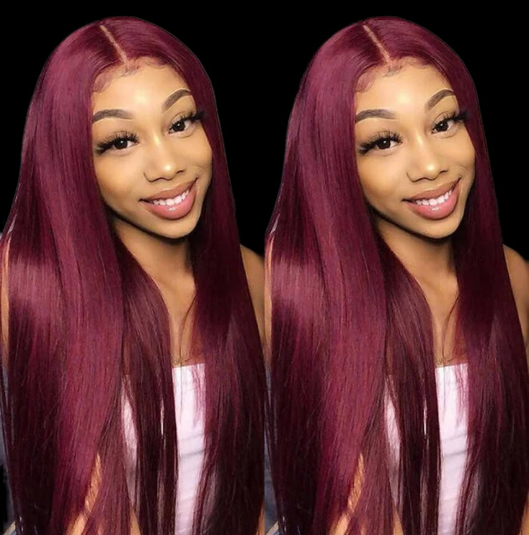 18" 99j color T lace wig