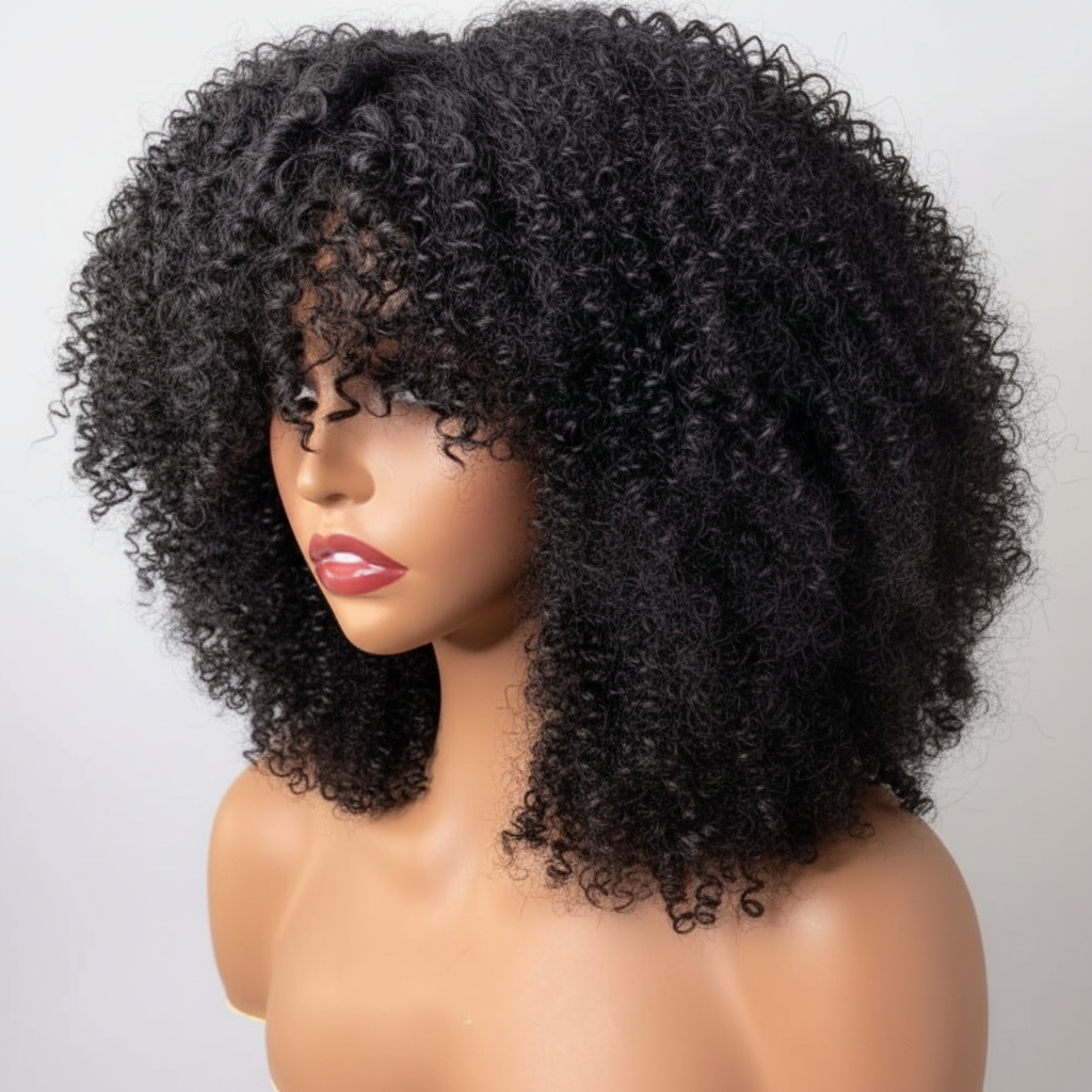 Fringe Curly Wig Side